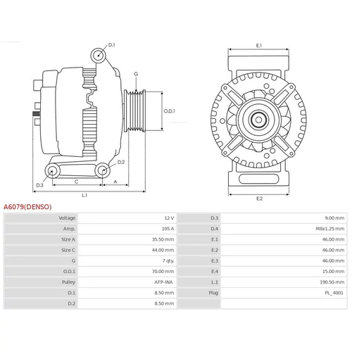 Alternátor A6079(DENSO) /AS-PL/ - obr. 4