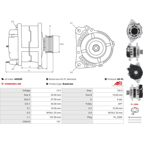 Alternátor A9559S /AS-PL/ - obr. 4