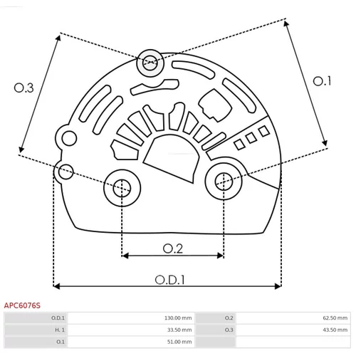 Ochranná krytka alternátora APC6076S /AS-PL/ - obr. 1