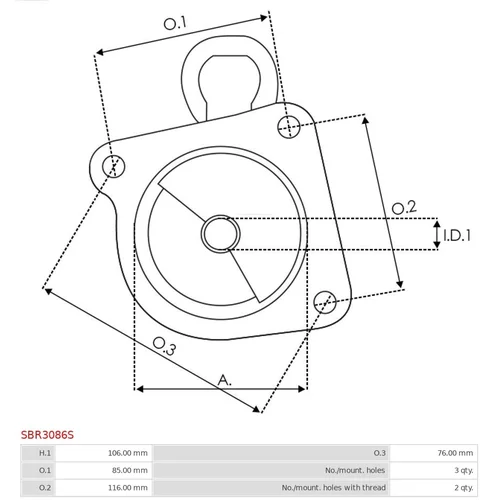 Veko sýtiča karburátora SBR3086S /AS-PL/ - obr. 2
