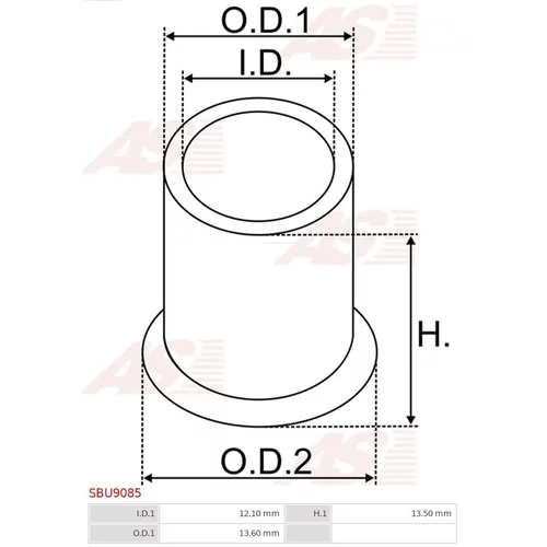 Puzdro, Hriadeľ štartéra SBU9085 /AS-PL/ - obr. 1