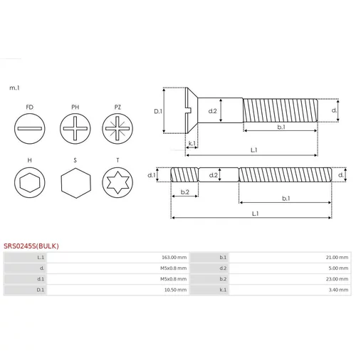 Sada na opravu alternátora SRS0245S(BULK) /AS-PL/ - obr. 1