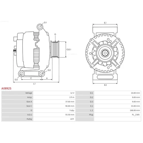 Alternátor A0892S /AS-PL/ - obr. 4