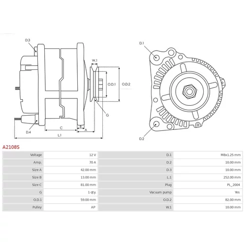 Alternátor A2108S /AS-PL/ - obr. 5