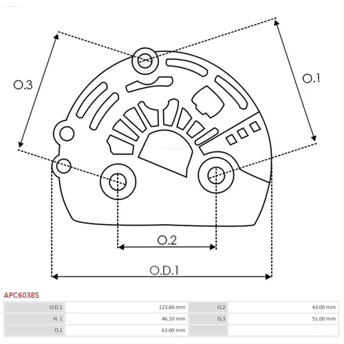 Ochranná krytka alternátora APC6038S /AS-PL/ - obr. 1