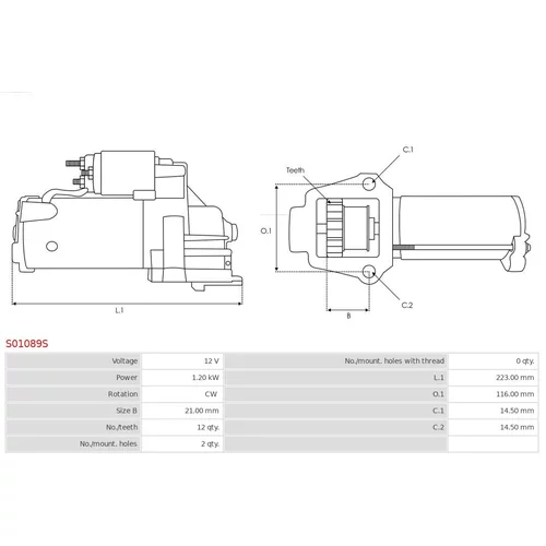 Štartér AS-PL S01089S