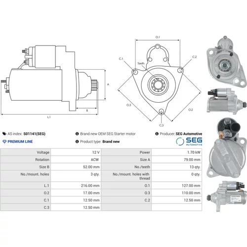Štartér S01141(SEG) /AS-PL/ - obr. 4
