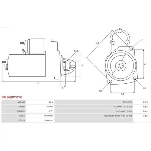 Štartér S0226(BOSCH) /AS-PL/ - obr. 4