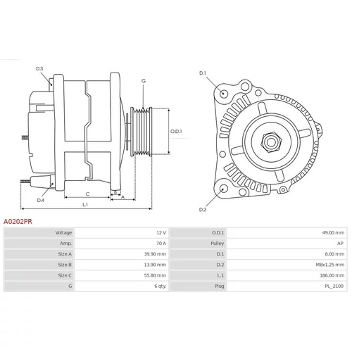 Alternátor A0202PR /AS-PL/ - obr. 4