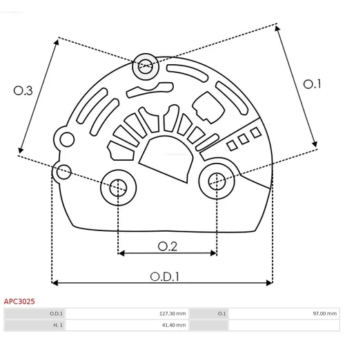 Ochranná krytka alternátora APC3025 /AS-PL/ - obr. 1