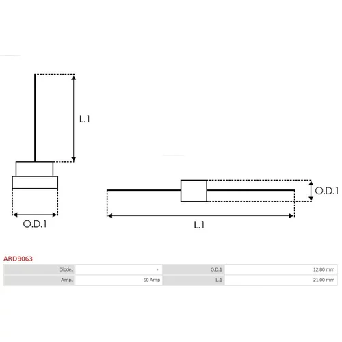 Usmerňovač alternátora ARD9063 /AS-PL/ - obr. 1