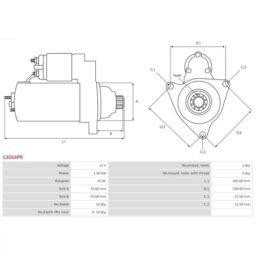Štartér S3044PR /AS-PL/ - obr. 4