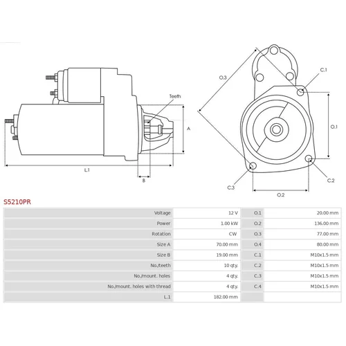 Štartér S5210PR /AS-PL/ - obr. 4