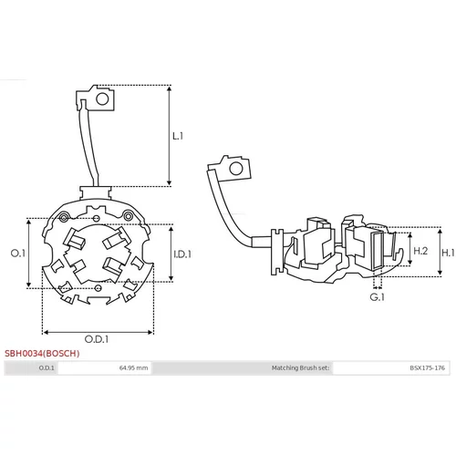 Držiak uhlíkov SBH0034(BOSCH) /AS-PL/ - obr. 1
