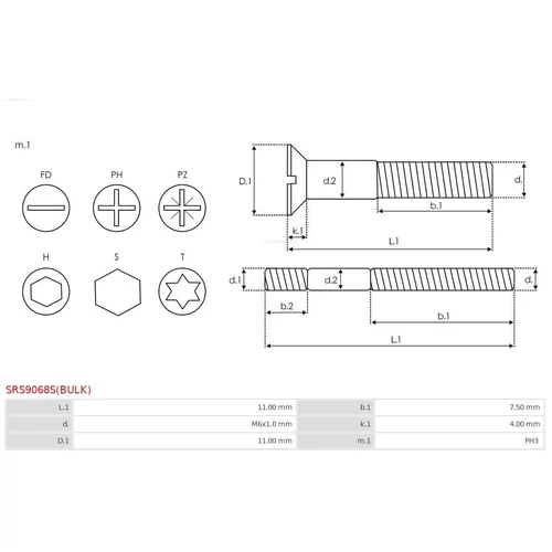 Sada na opravu alternátora SRS9068S(BULK) /AS-PL/ - obr. 1
