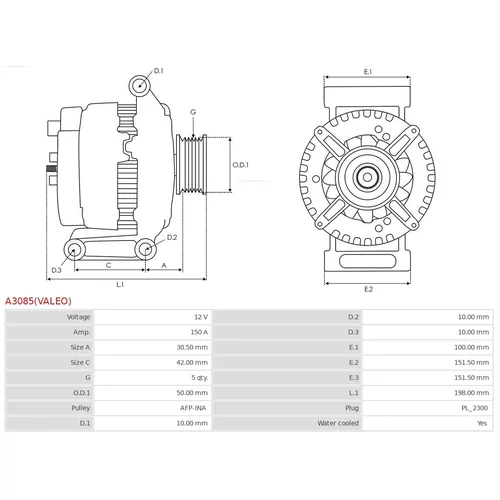 Alternátor A3085(VALEO) /AS-PL/ - obr. 4