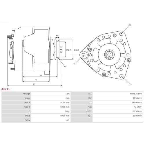 Alternátor A6211 /AS-PL/ - obr. 5