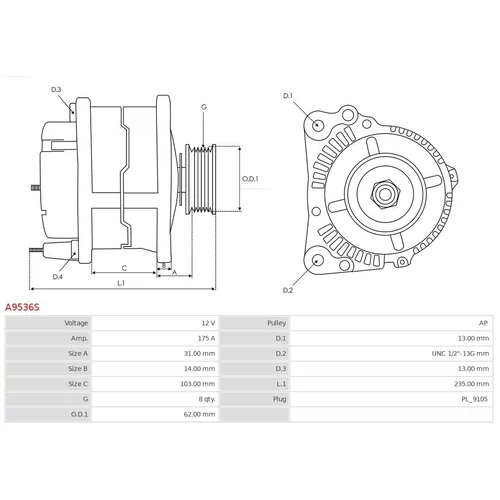 Alternátor A9536S /AS-PL/ - obr. 4