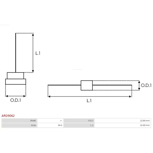 Usmerňovač alternátora ARD9062 /AS-PL/ - obr. 1