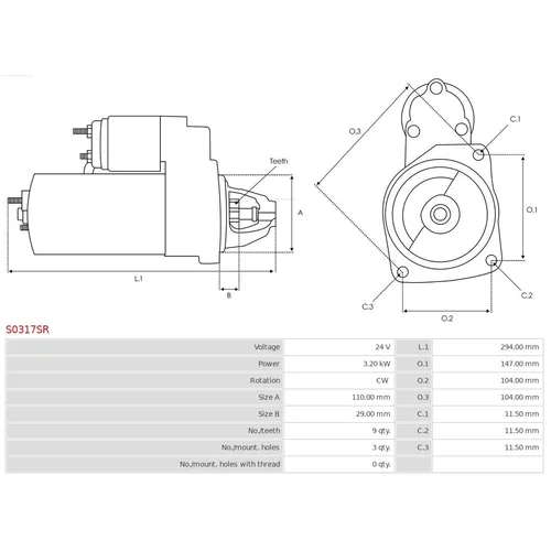 Štartér S0317SR /AS-PL/ - obr. 4