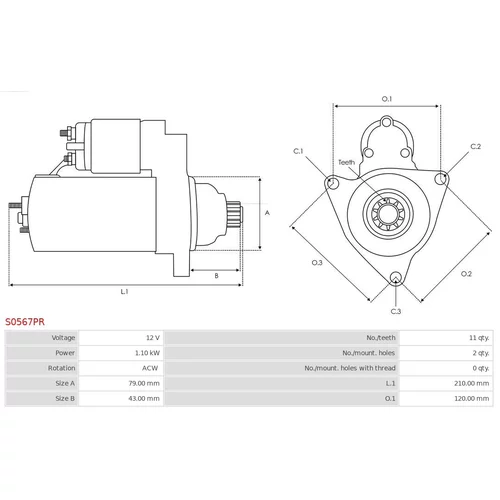 Štartér S0567PR /AS-PL/ - obr. 4