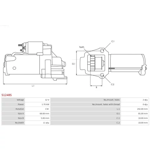 Štartér S1248S /AS-PL/ - obr. 4