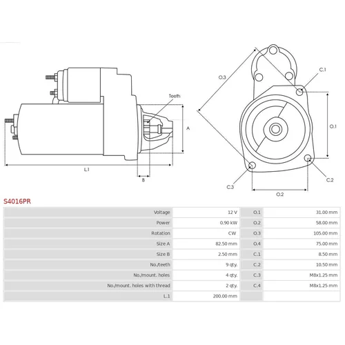 Štartér S4016PR /AS-PL/ - obr. 4