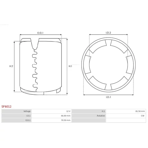 Budiace vinutie štartéra SF6012 /AS-PL/ - obr. 2