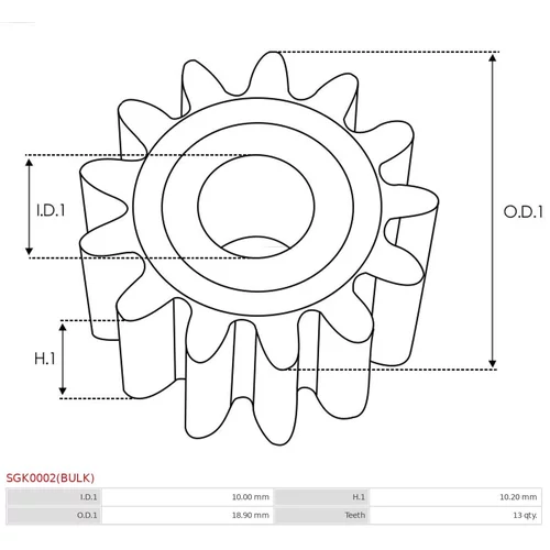 Opravná sada pre štartér SGK0002(BULK) /AS-PL/ - obr. 2