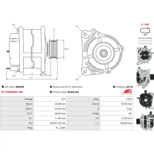 Alternátor A6929S /AS-PL/ - obr. 4