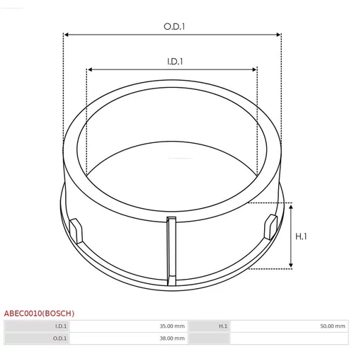 Ochranná krytka alternátora ABEC0010(BOSCH) /AS-PL/ - obr. 2