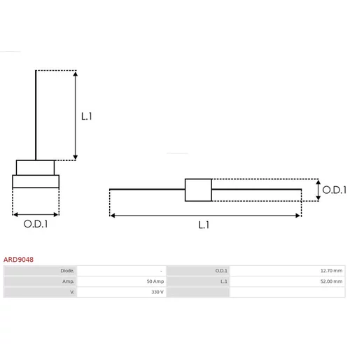 Usmerňovač alternátora ARD9048 /AS-PL/ - obr. 1