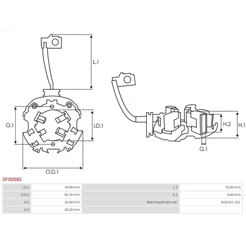 Držiak uhlíkov SF0058S /AS-PL/ - obr. 4