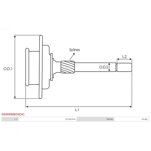 Planetový veniec, planetová prevodovka (štartér) SG0059(BOSCH) /AS-PL/ - obr. 3