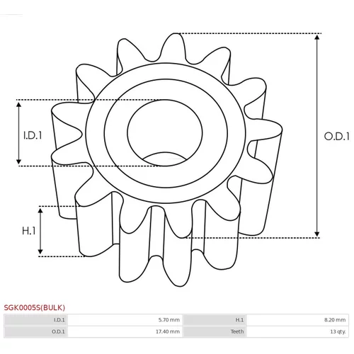 Opravná sada pre štartér SGK0005S(BULK) /AS-PL/ - obr. 1