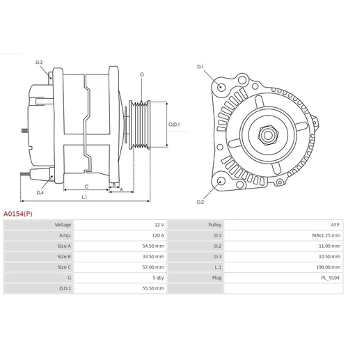 Alternátor A0154(P) /AS-PL/ - obr. 4