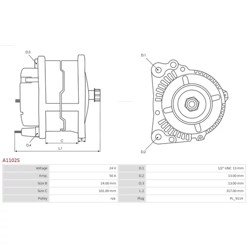 Alternátor A1102S /AS-PL/ - obr. 4