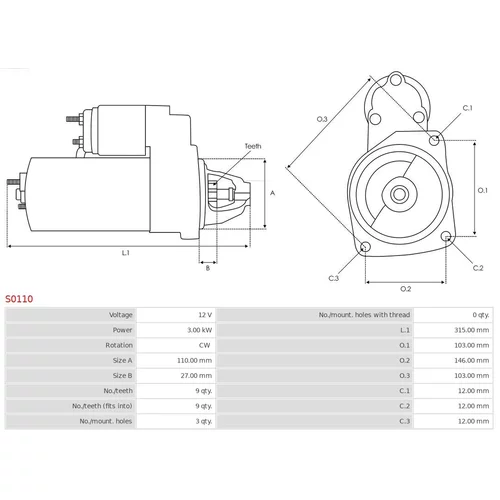 Štartér S0110 /AS-PL/ - obr. 4