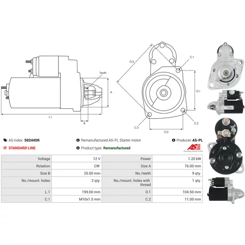 Štartér S0244SR /AS-PL/ - obr. 4
