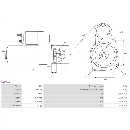 Štartér S0871S /AS-PL/ - obr. 4