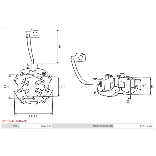 Držiak uhlíkov SBH0031(BOSCH) /AS-PL/ - obr. 1