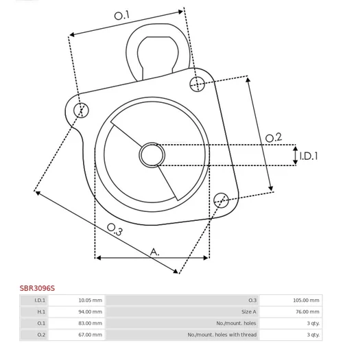 Veko sýtiča karburátora SBR3096S /AS-PL/ - obr. 2