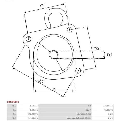 Veko sýtiča karburátora SBR9085S /AS-PL/ - obr. 2