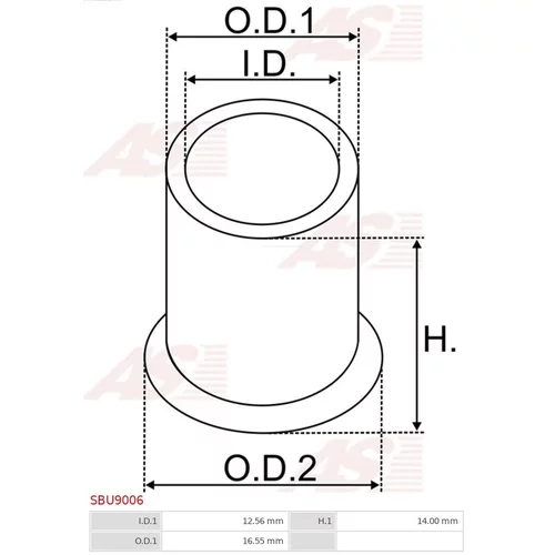 Puzdro, Hriadeľ štartéra SBU9006 /AS-PL/ - obr. 1