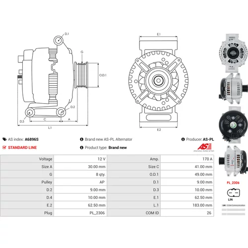 Alternátor A6896S /AS-PL/ - obr. 4