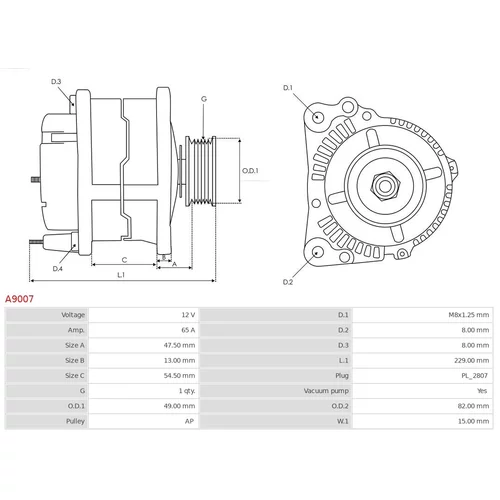 Alternátor A9007 /AS-PL/ - obr. 4
