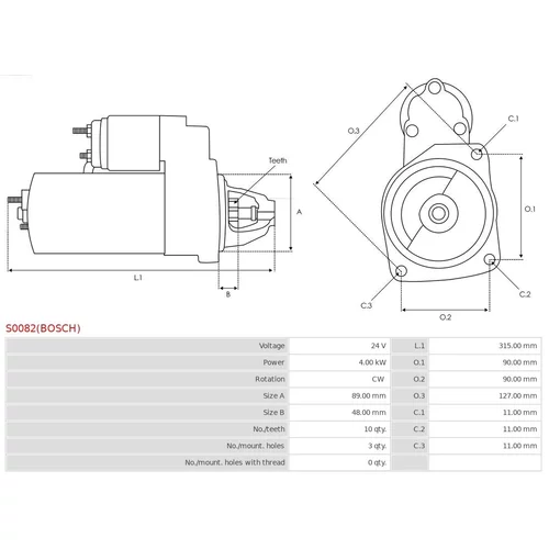 Štartér S0082(BOSCH) /AS-PL/ - obr. 4