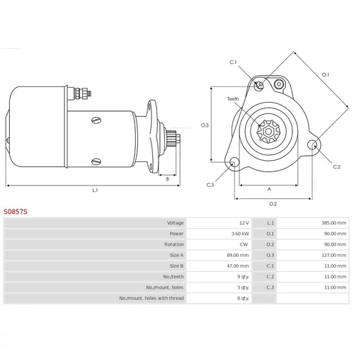 Štartér S0857S /AS-PL/ - obr. 4