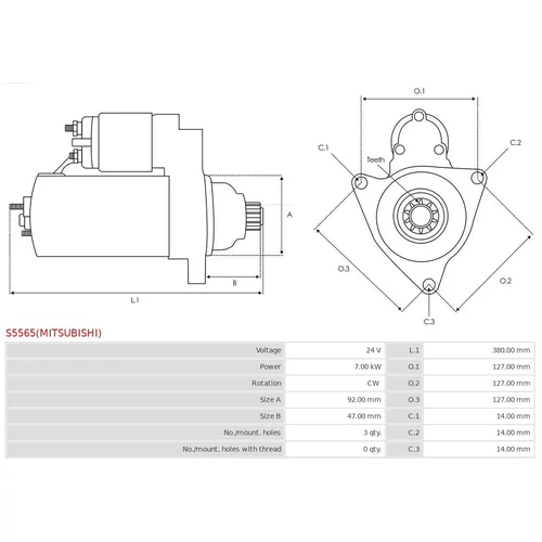 Štartér S5565(MITSUBISHI) /AS-PL/ - obr. 4