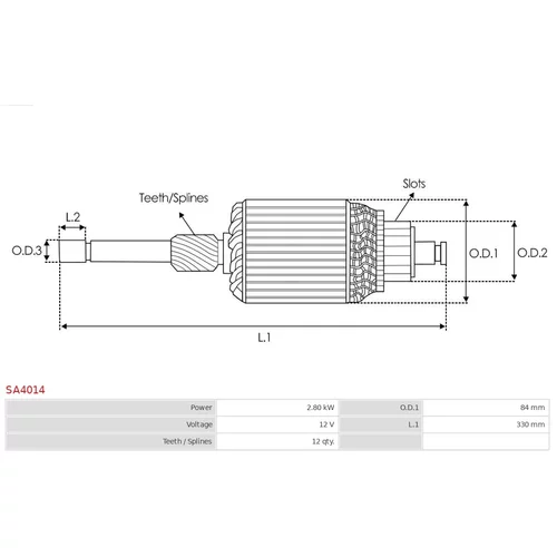 Rotor štartéra SA4014 /AS-PL/ - obr. 1